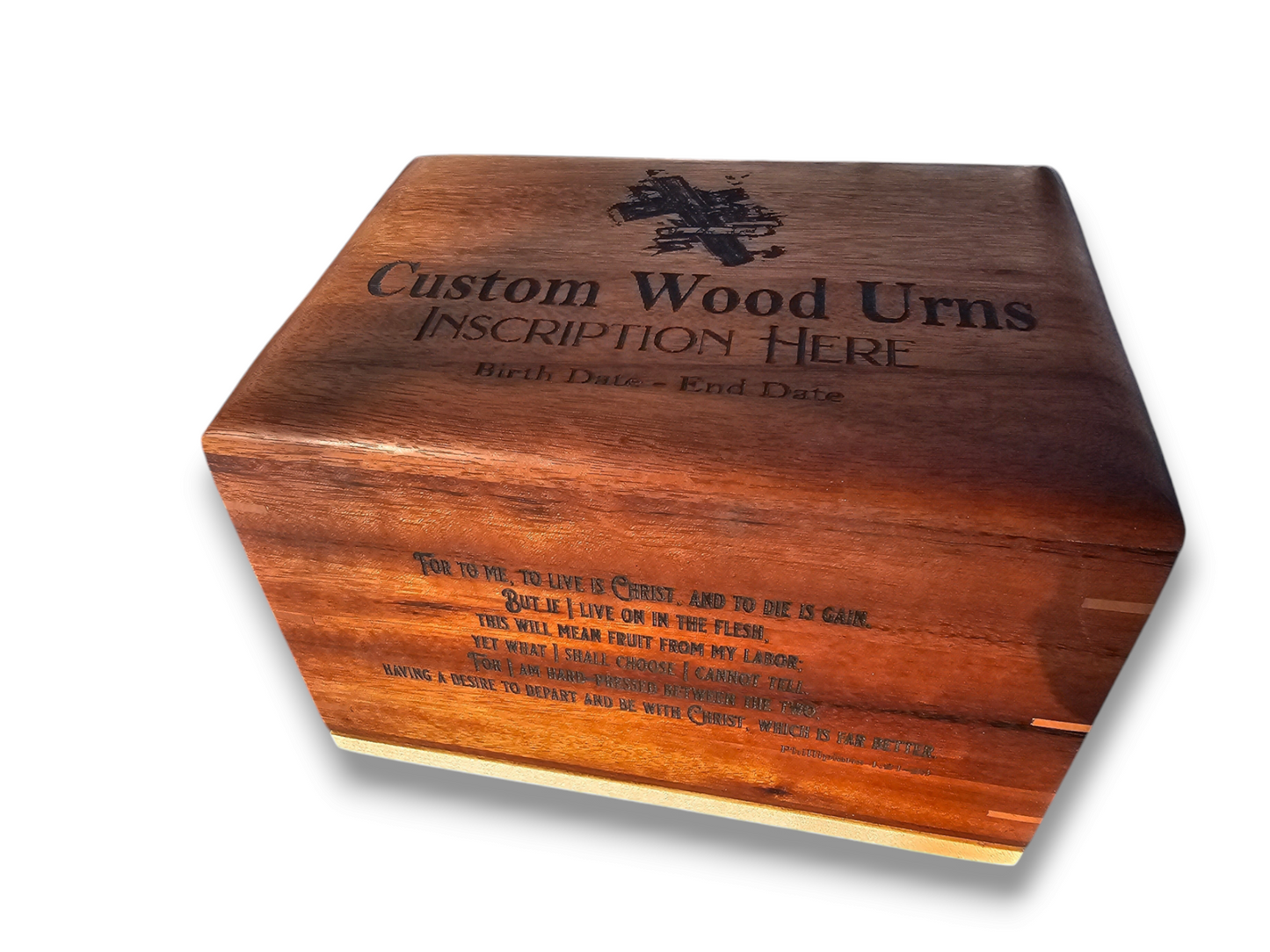 Together Forever Companion Woodbox Urn For Ashes